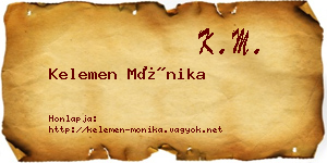 Kelemen Mónika névjegykártya